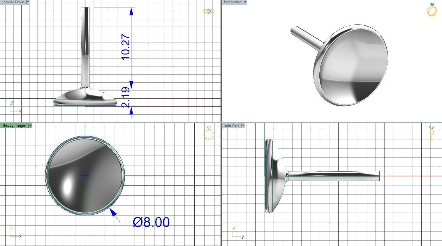 Round Stud Earrings 3D print model_4