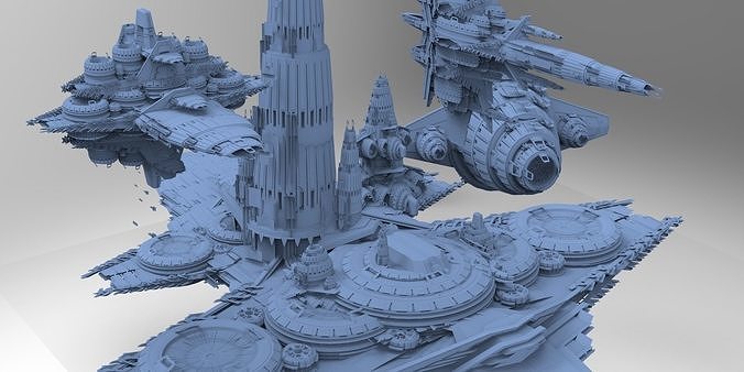Star Freighter Grand battleship 14 designs 3D model