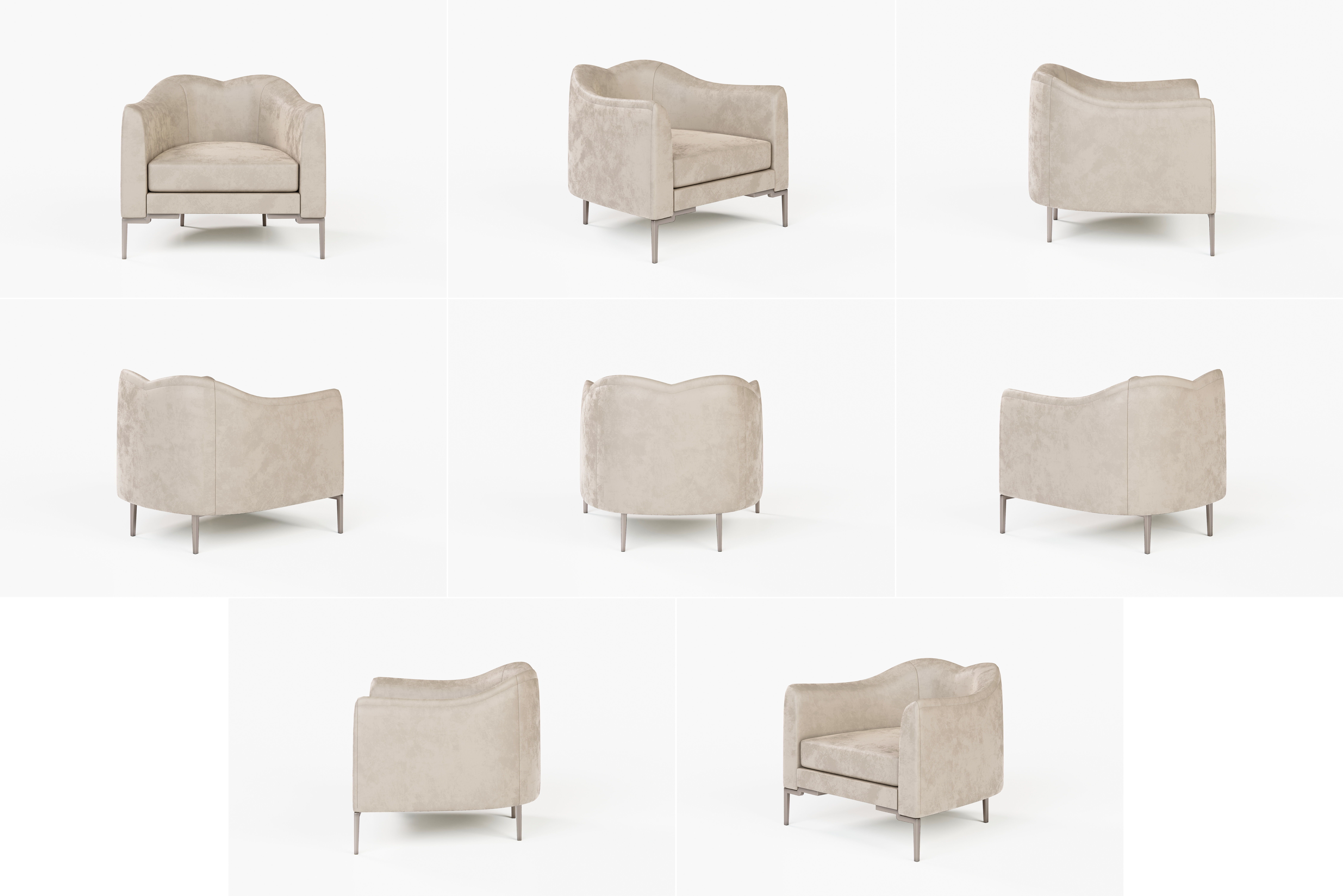 Furniture person lounge chair 3D Model Collection_17