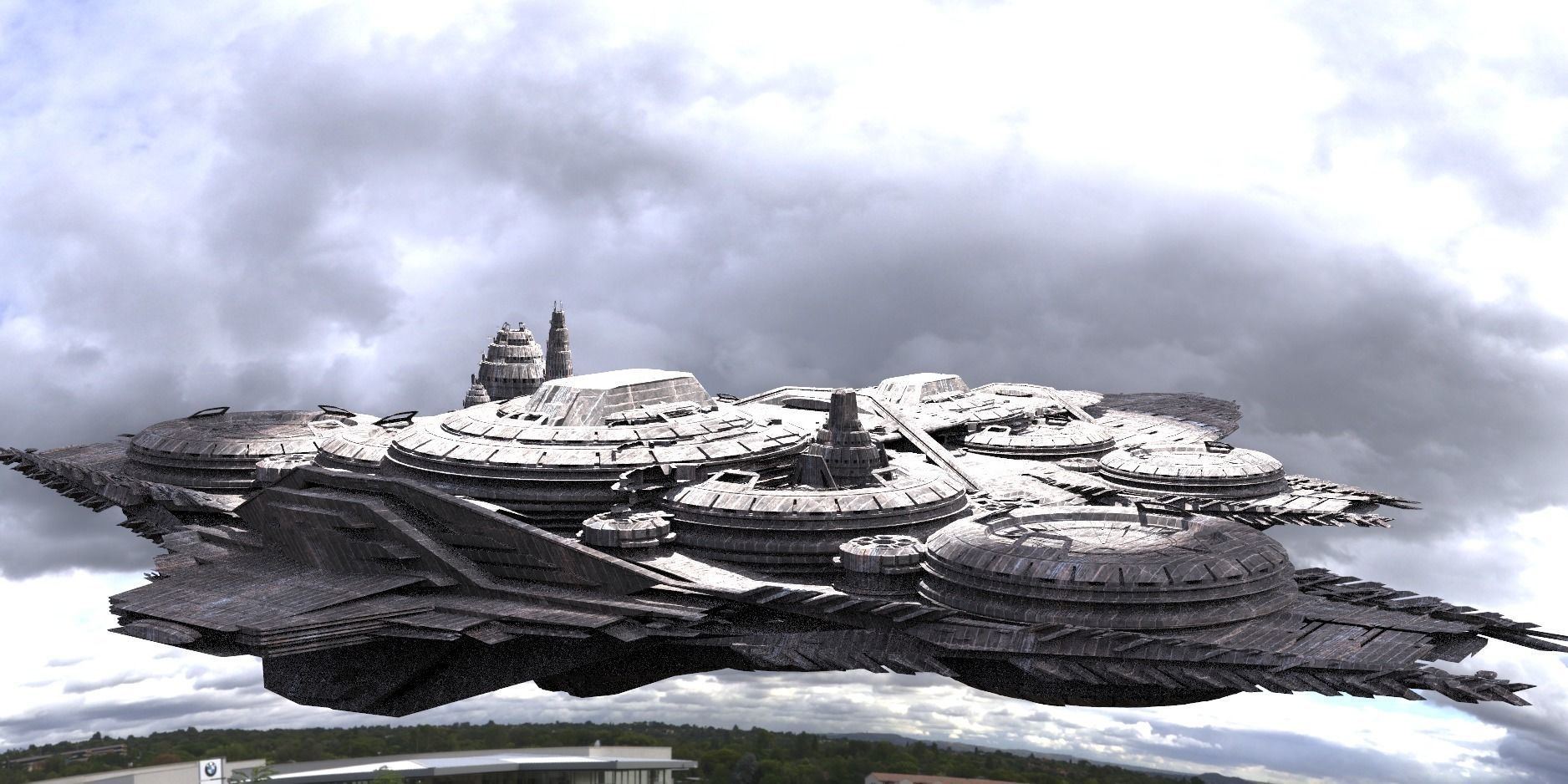 Star Freighter Grand battleship 3D model_1