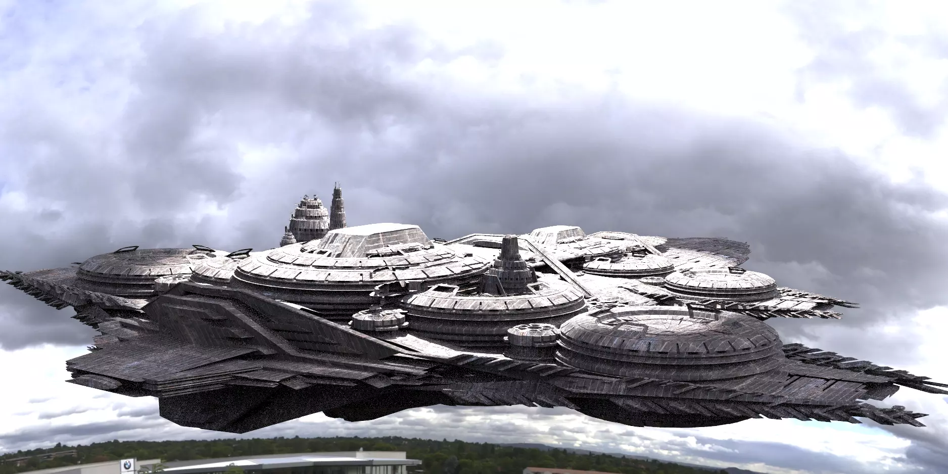 Star Freighter Grand battleship 3D model_0