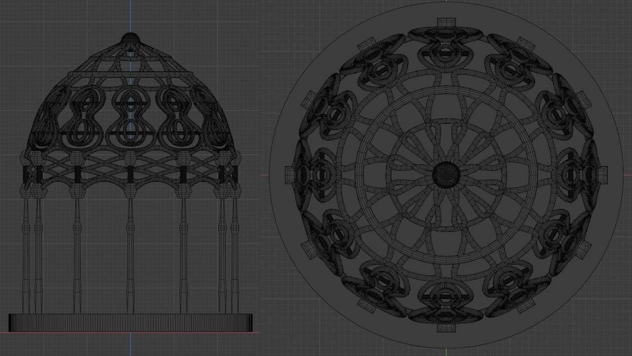 Rivendell Pergola Gazebo 3D print model_5
