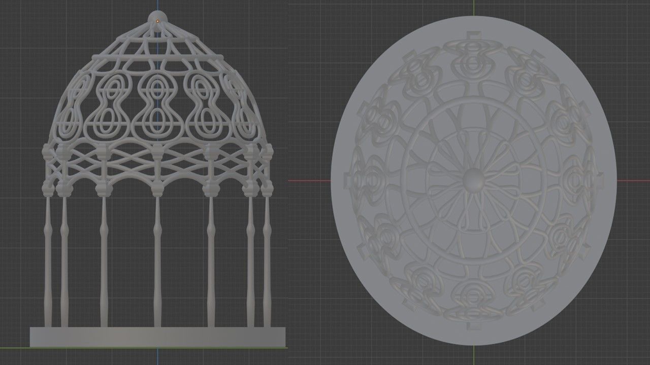 Rivendell Pergola Gazebo 3D print model_4