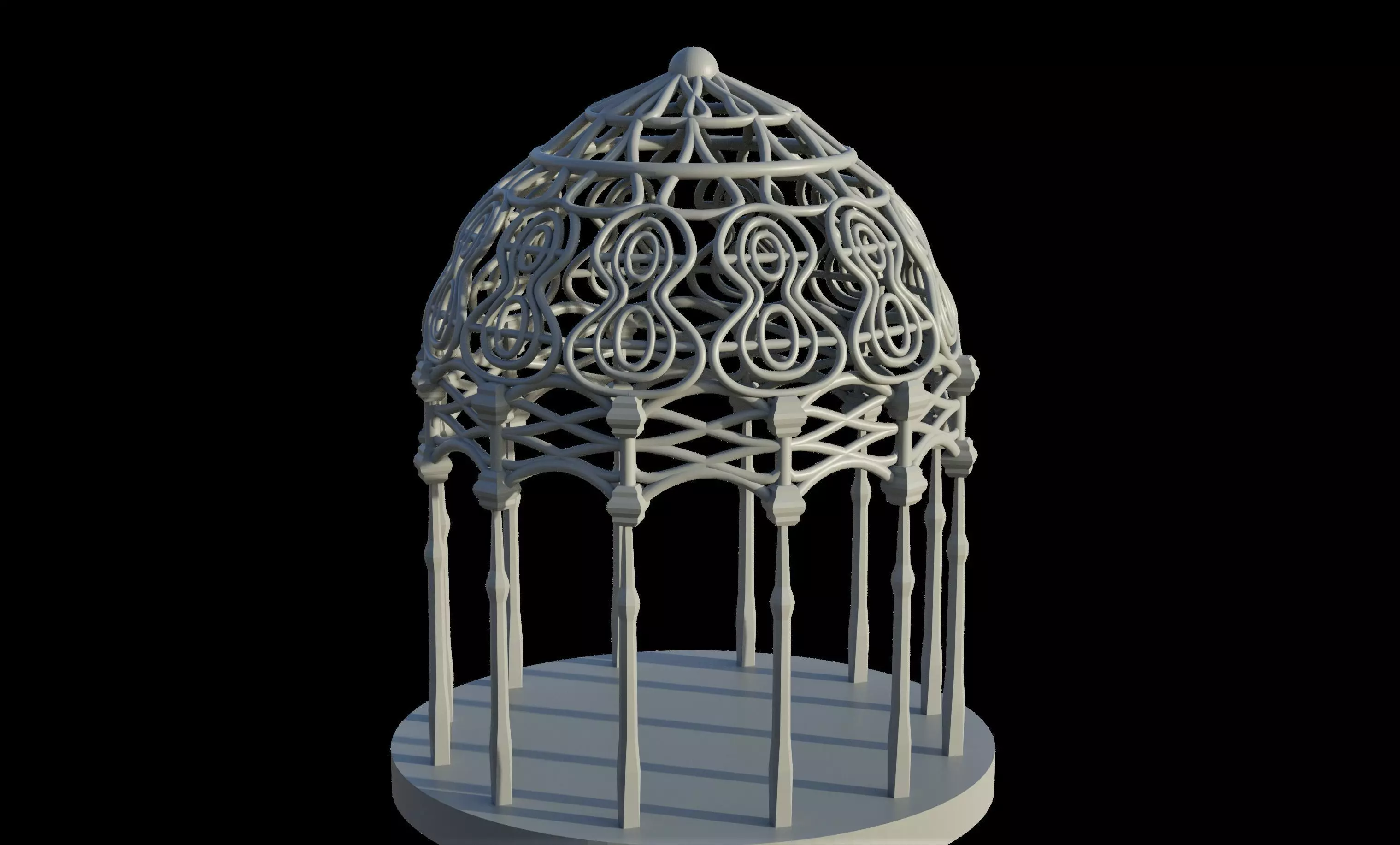 Rivendell Pergola Gazebo 3D print model_0
