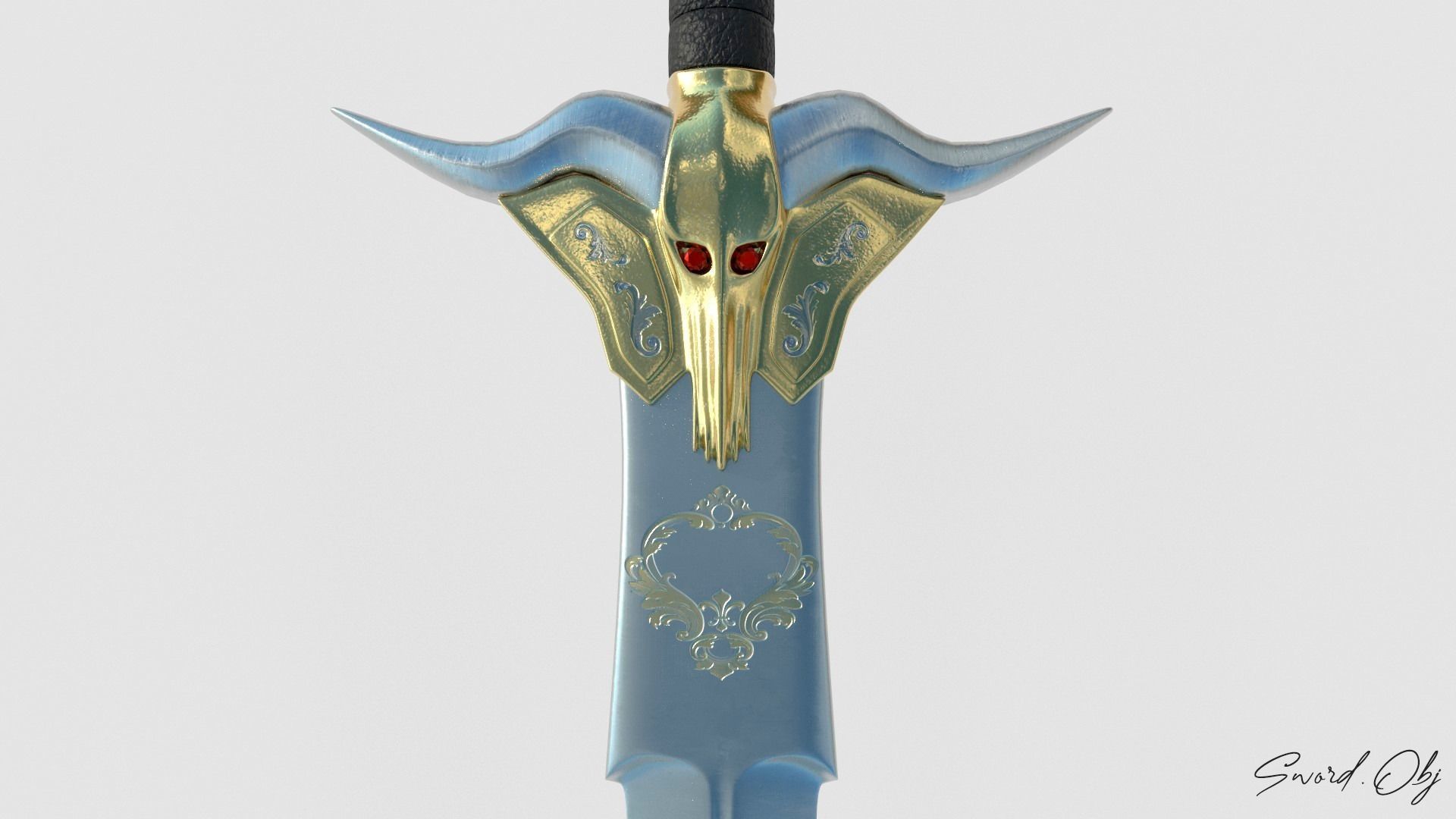 Devil Sword 3D Model No Reference Unique Low-poly 3D model_5