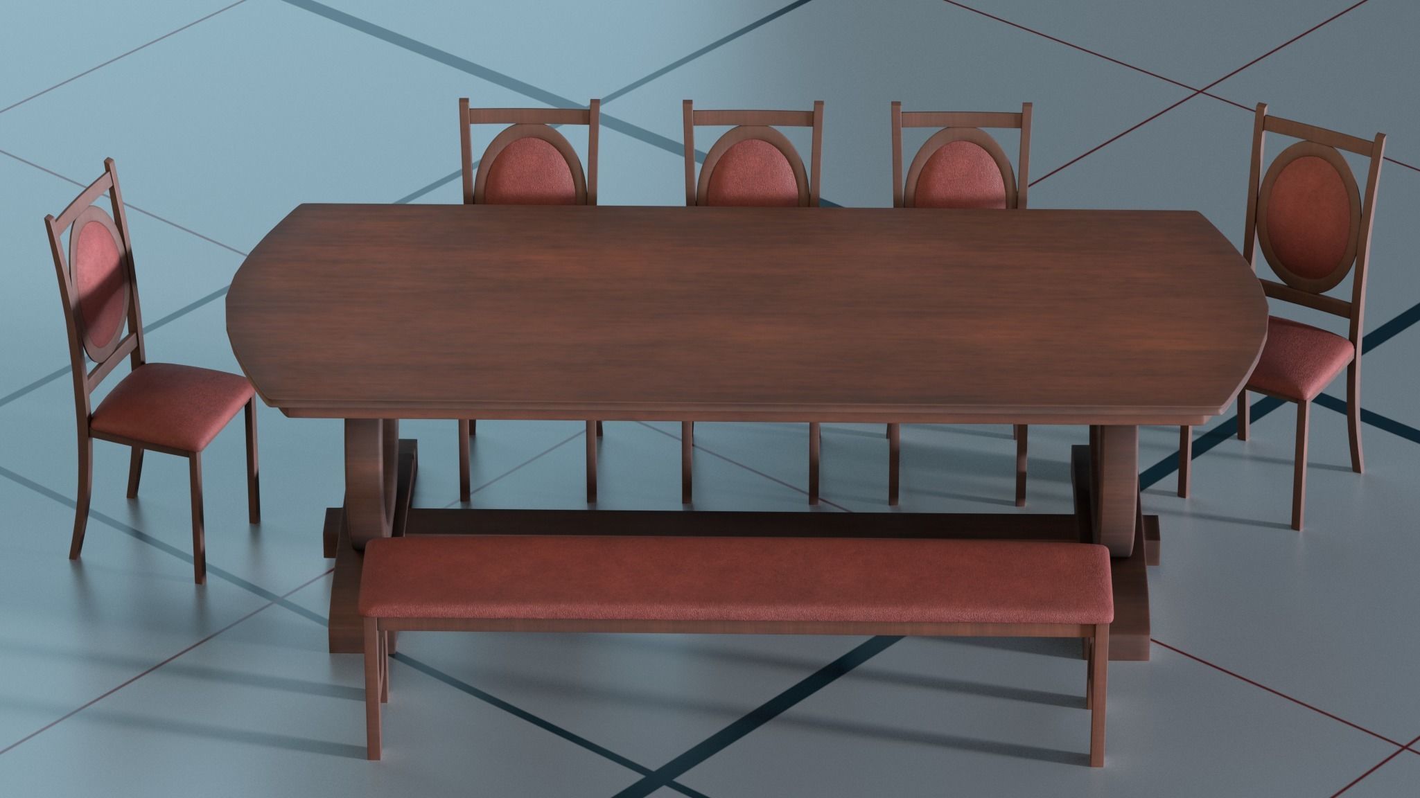 Diring room 3Dmodels PBR 3D model_1