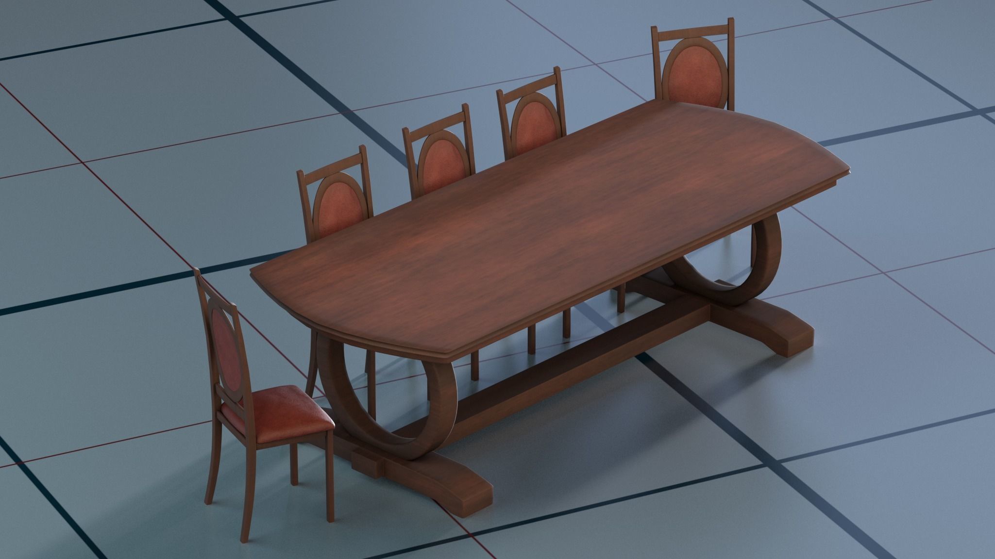 Diring room 3Dmodels PBR 3D model_11