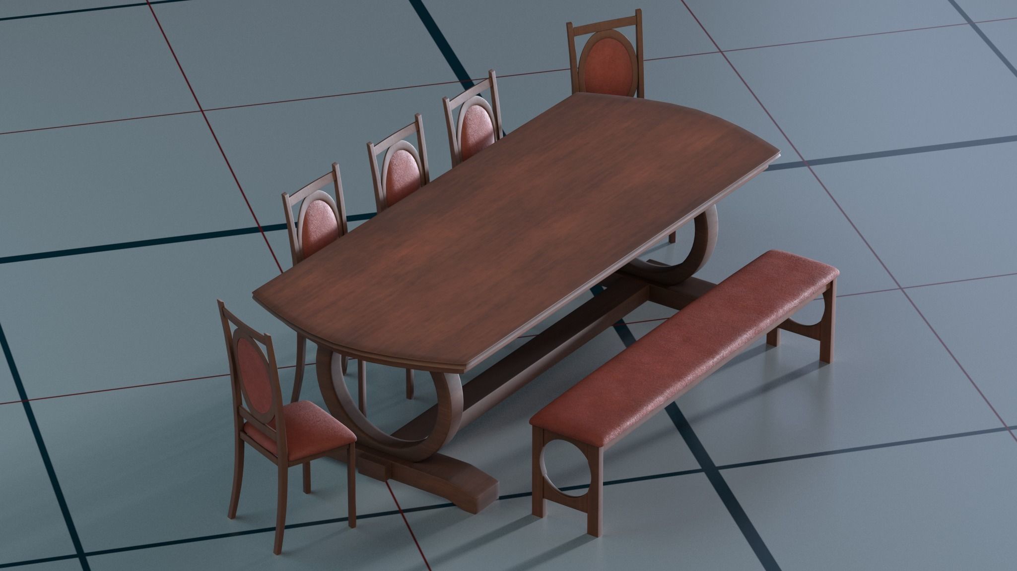 Diring room 3Dmodels PBR 3D model_2