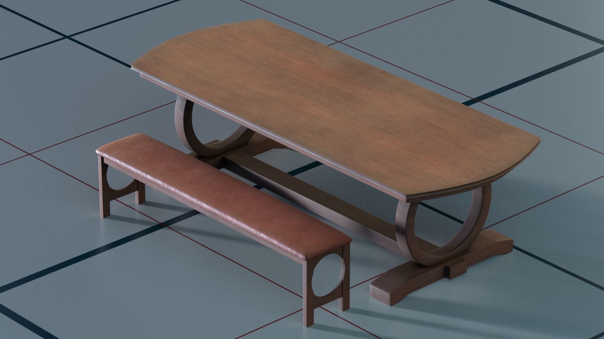 Diring room 3Dmodels PBR 3D model_6