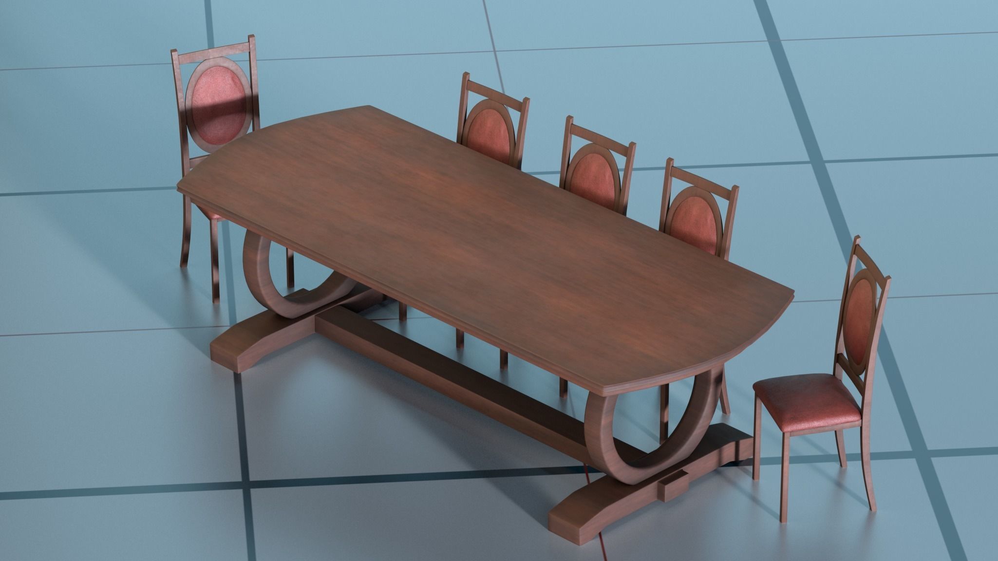 Diring room 3Dmodels PBR 3D model_9