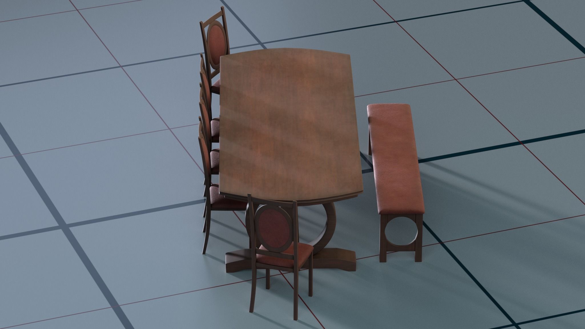 Diring room 3Dmodels PBR 3D model_5