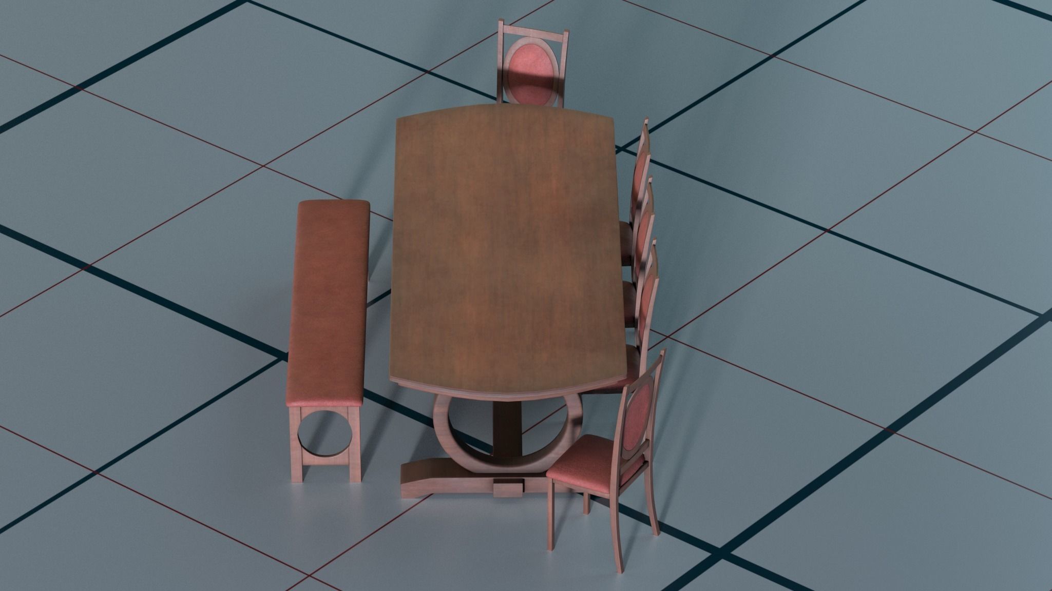 Diring room 3Dmodels PBR 3D model_4