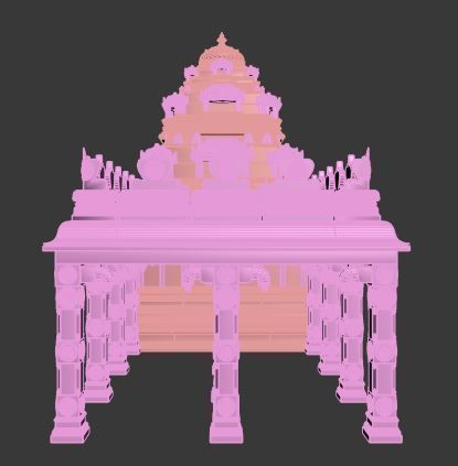 Hindu temple Low-poly 3D model_6