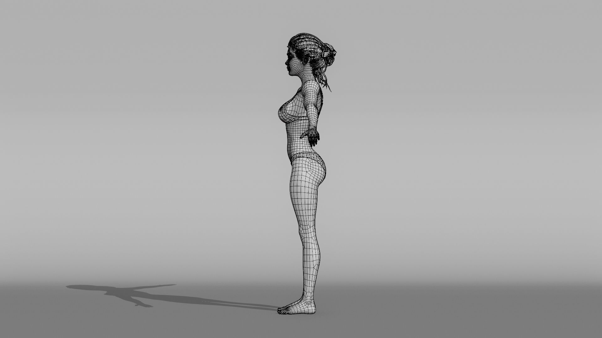 Realistic Female Character - Jongfu 3D model_12