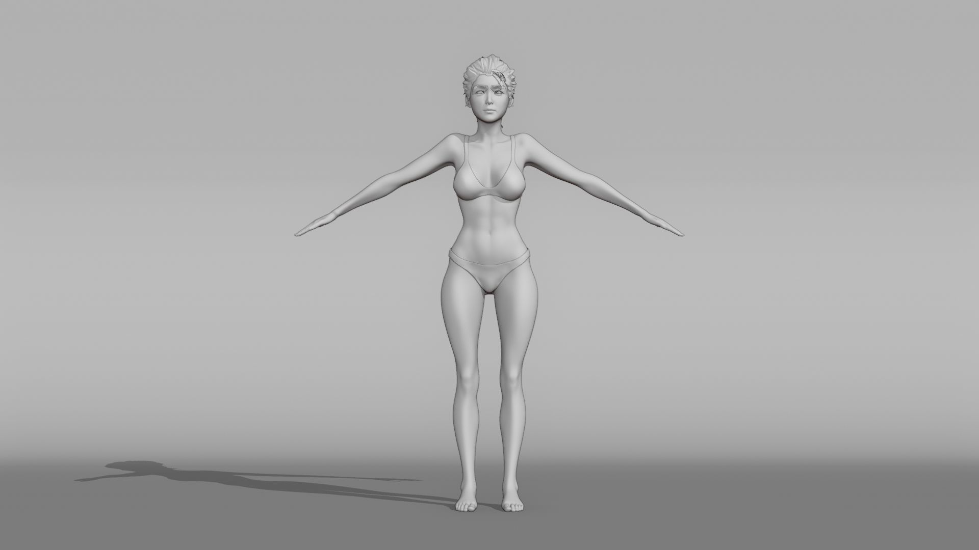 Realistic Female Character - Jongfu 3D model_5
