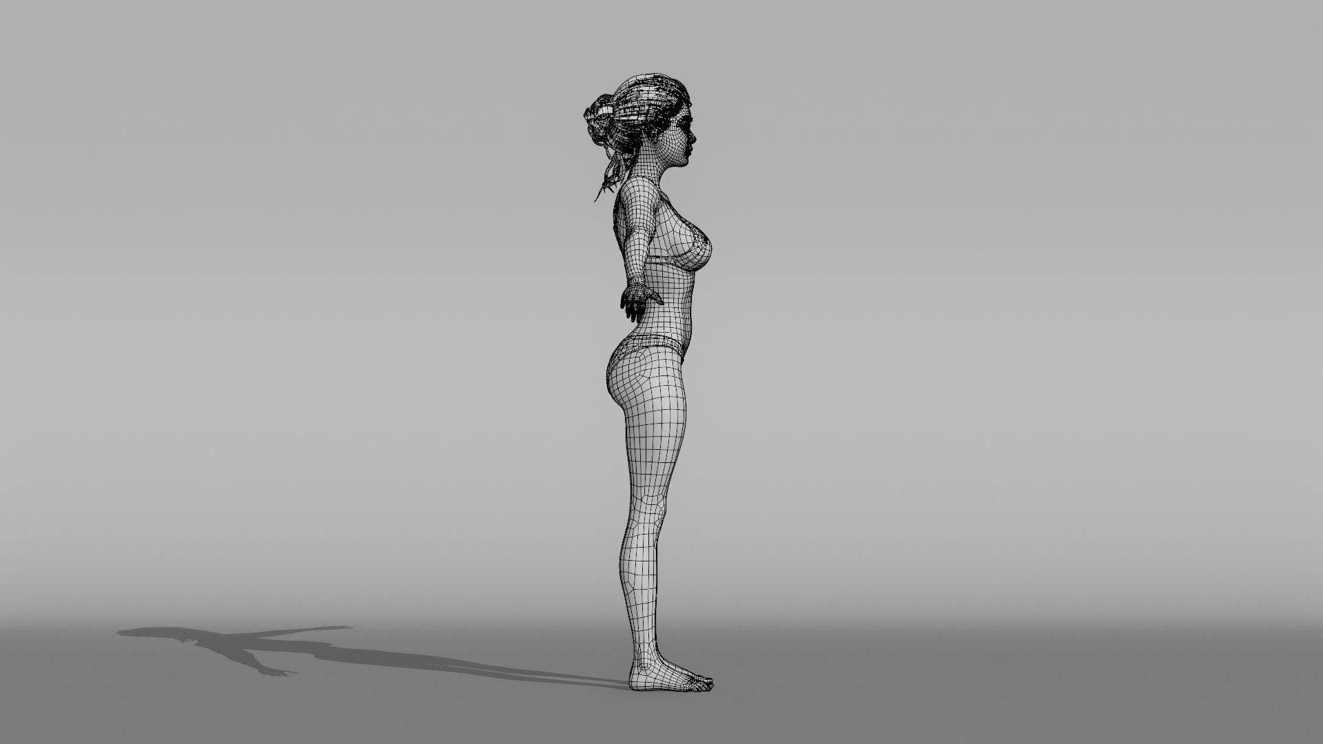 Realistic Female Character - Jongfu 3D model_10