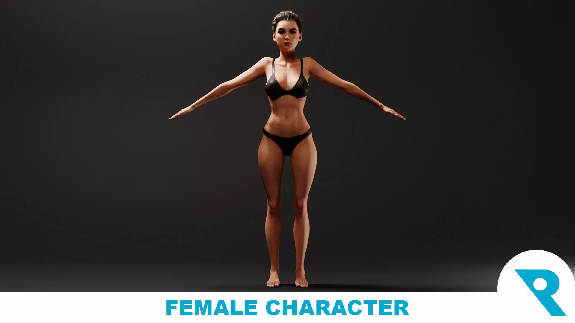 Realistic Female Character - Jongfu 3D model_0