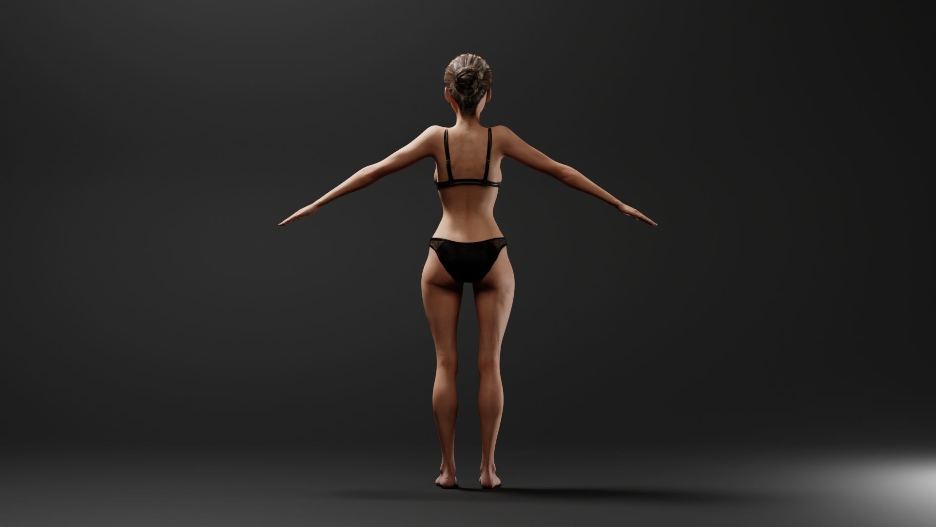 Realistic Female Character - Jongfu 3D model_3