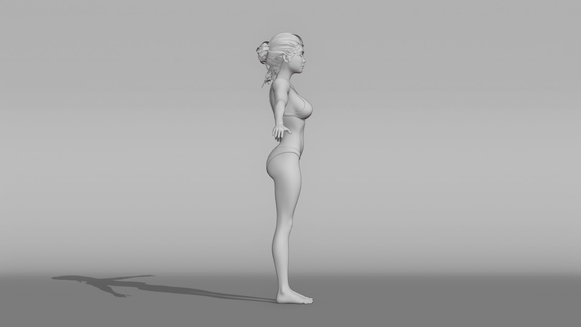 Realistic Female Character - Jongfu 3D model_6