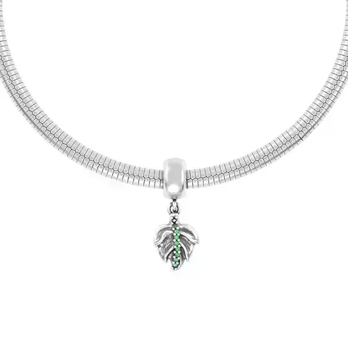 Leaf with stones Charm