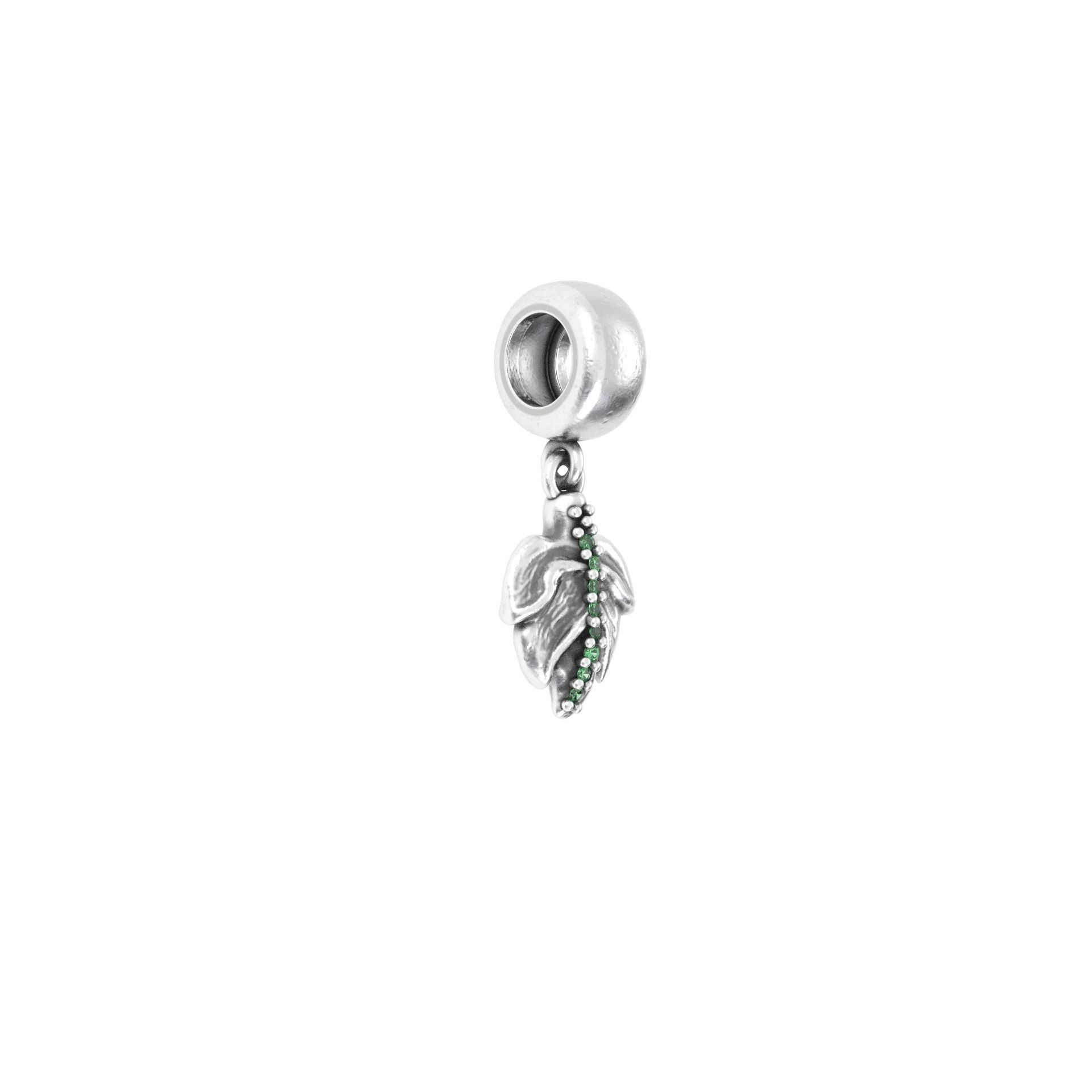 Leaf with stones Charm 3D print model_4