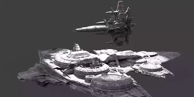 Star Freighter Grand battleship Mega ship