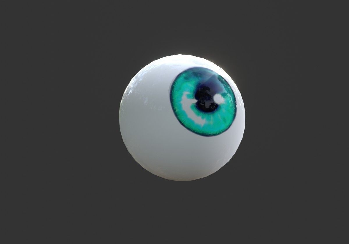 12 eyeballs pair pack  Low-poly 3D model_9