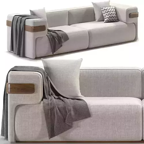 Light luxury Sofa 2 Seater 3D model