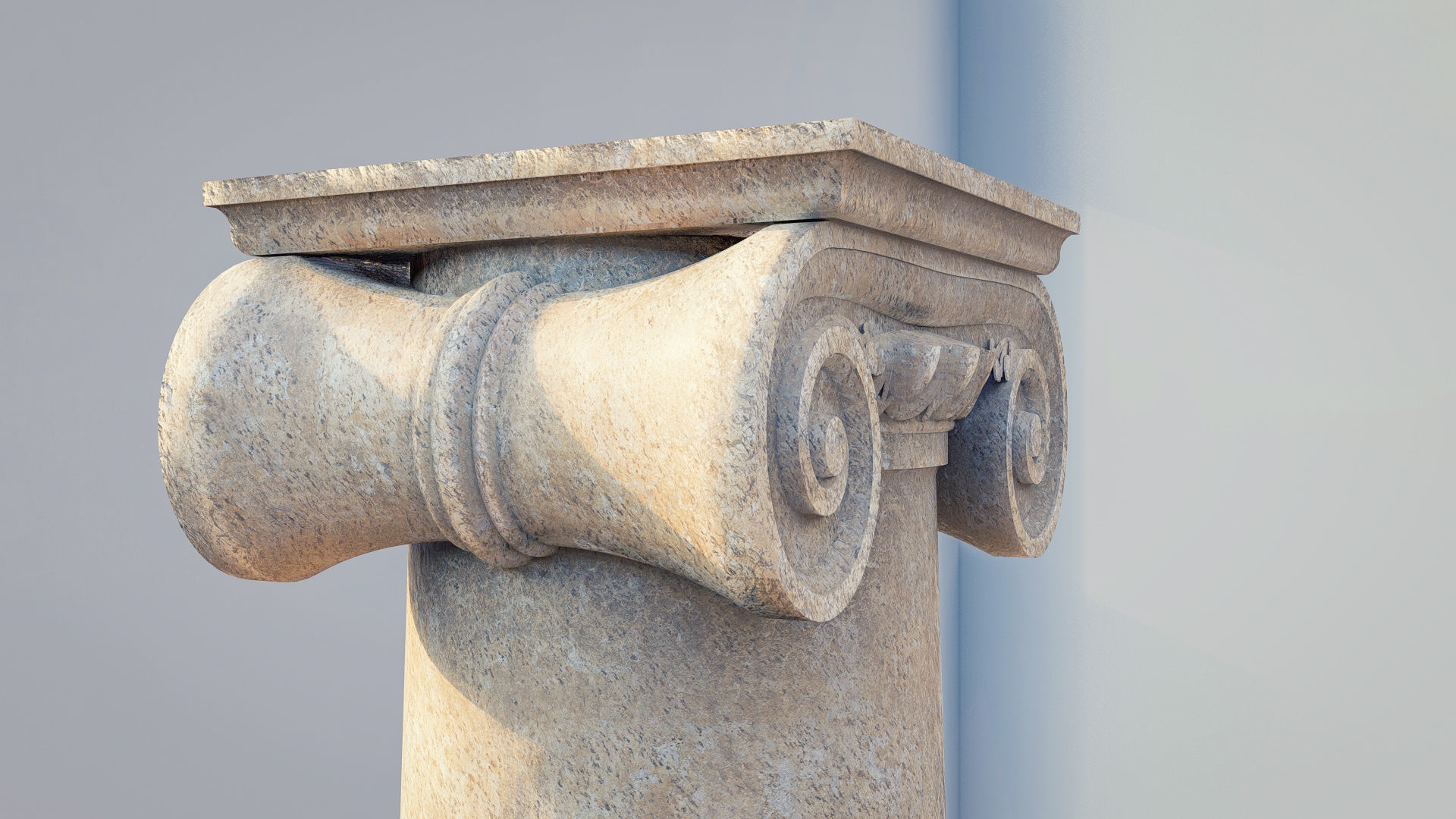 Classic Column Ionic Style 3D model_1