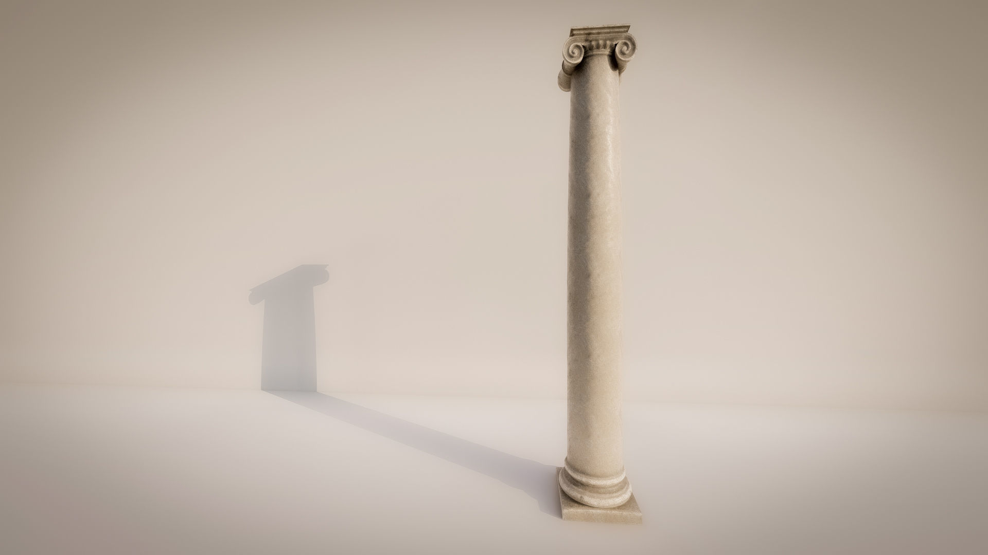 Classic Column Ionic Style 3D model_2