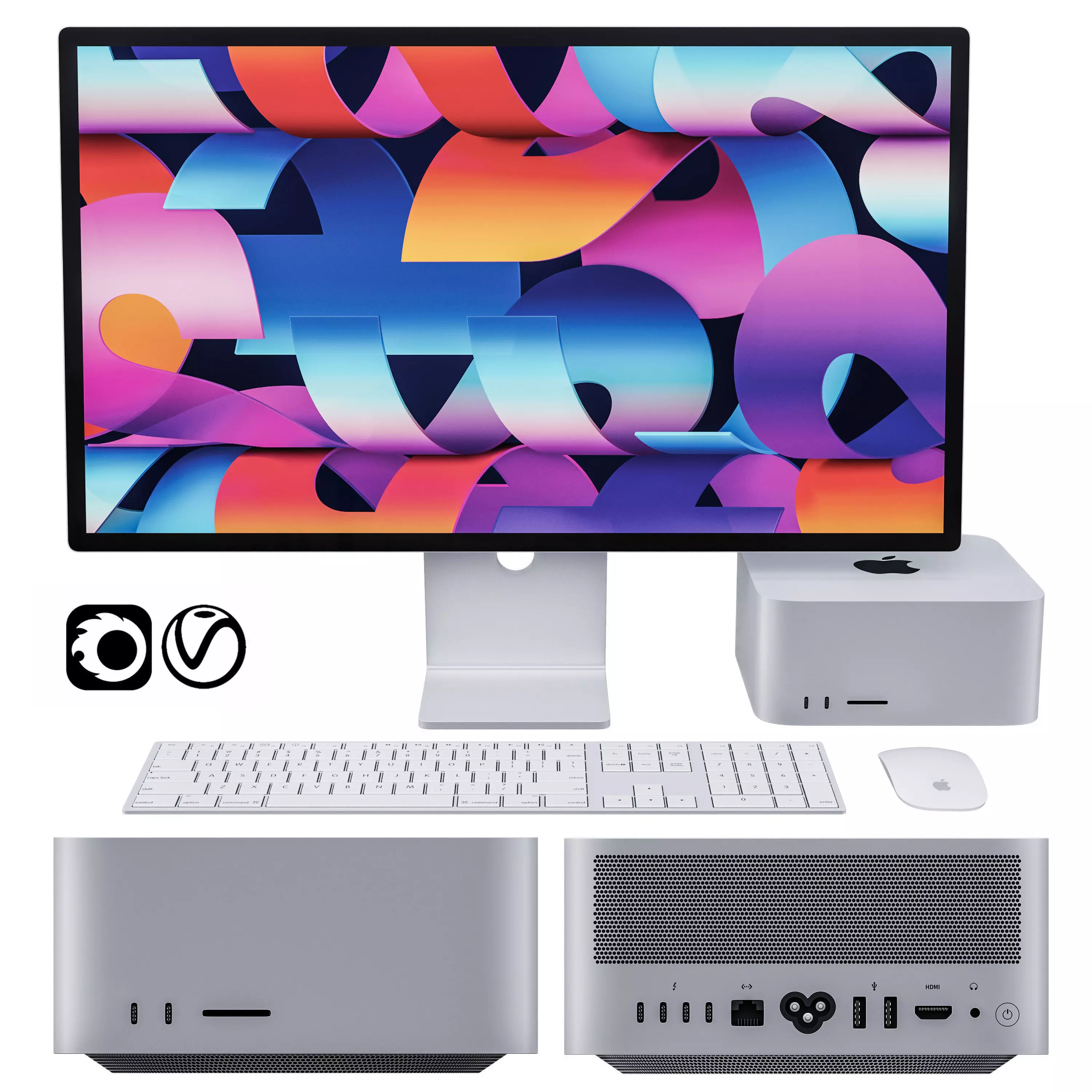 Apple Mac Studio  Studio Display 3D model_0