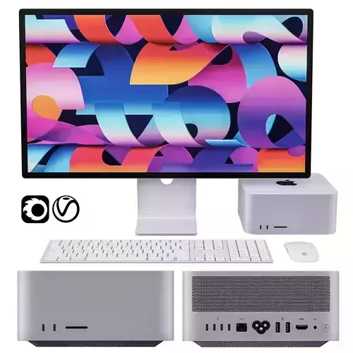Apple Mac Studio  Studio Display 3D model Apple Mac Studio  Studio Display 3D model