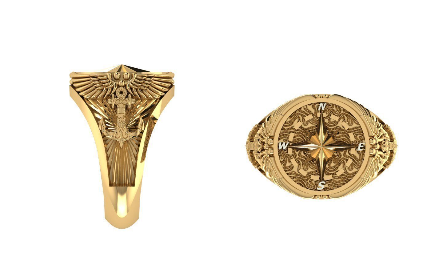 NEO MAN RING SPECIAL SERIES8 COMPASS 3D print model_2