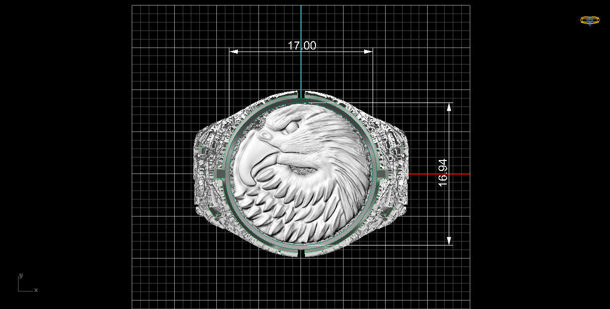 NEO MAN RING SPECIAL SERIES6 EAGLE 3D print model_3