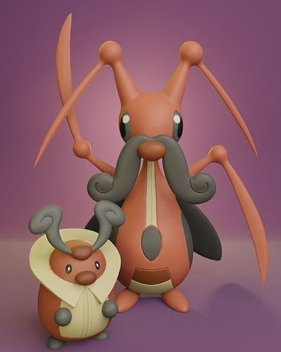 Pokemon - Kricketot and Kricketune 3D print model