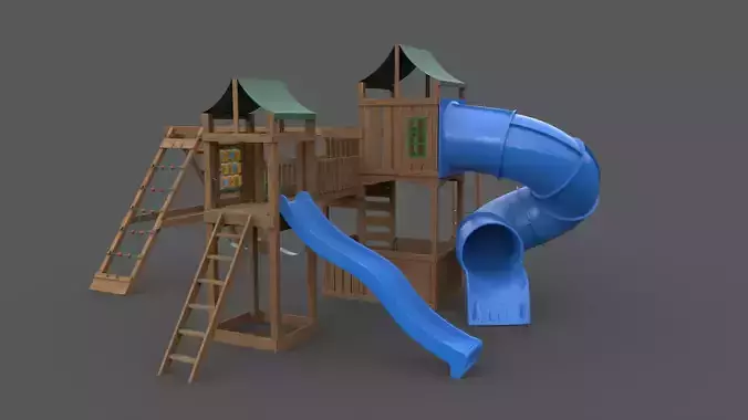 PBR Playground Jungle Gym 12 Low-poly 3D model