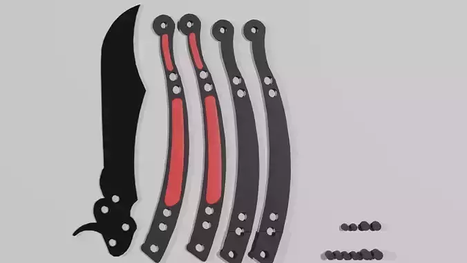 butterfly knife  3D print model