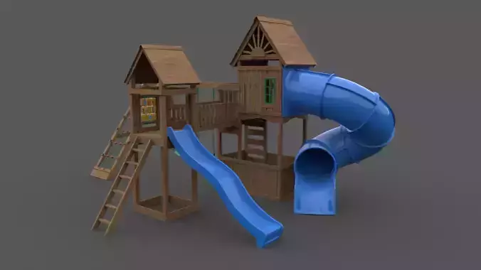 PBR Playground Jungle Gym 13 Low-poly 3D model