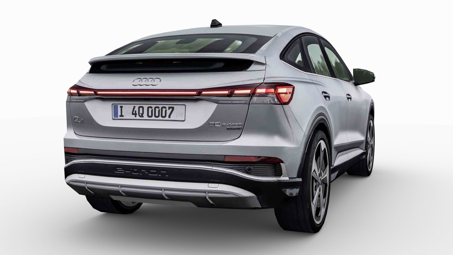 Audi Q4 Sportback e-tron 2022 Low-poly 3D model_4