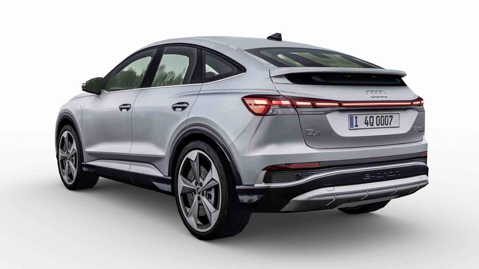 Audi Q4 Sportback e-tron 2022 Low-poly 3D model_3
