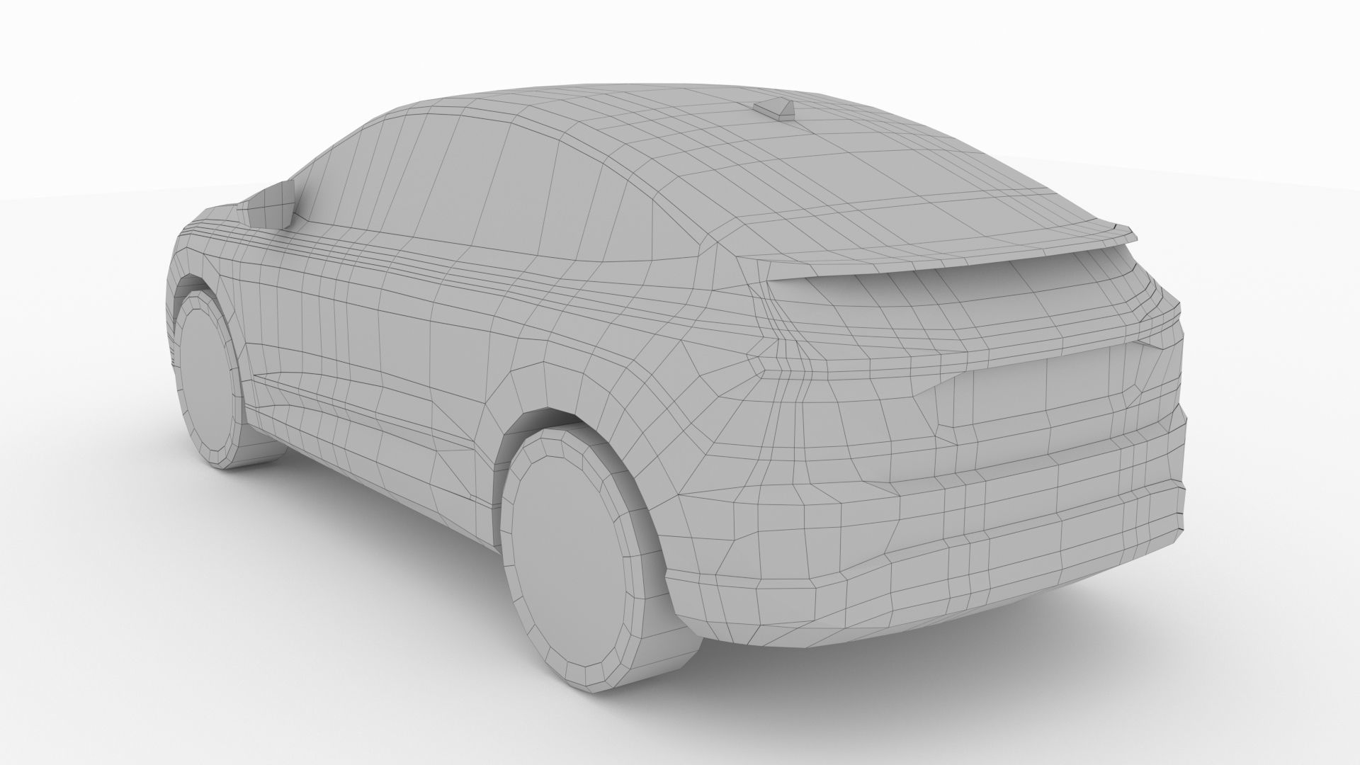 Audi Q4 Sportback e-tron 2022 Low-poly 3D model_8
