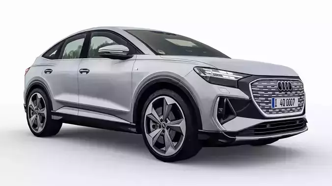 Audi Q4 Sportback e-tron 2022 Low-poly 3D model