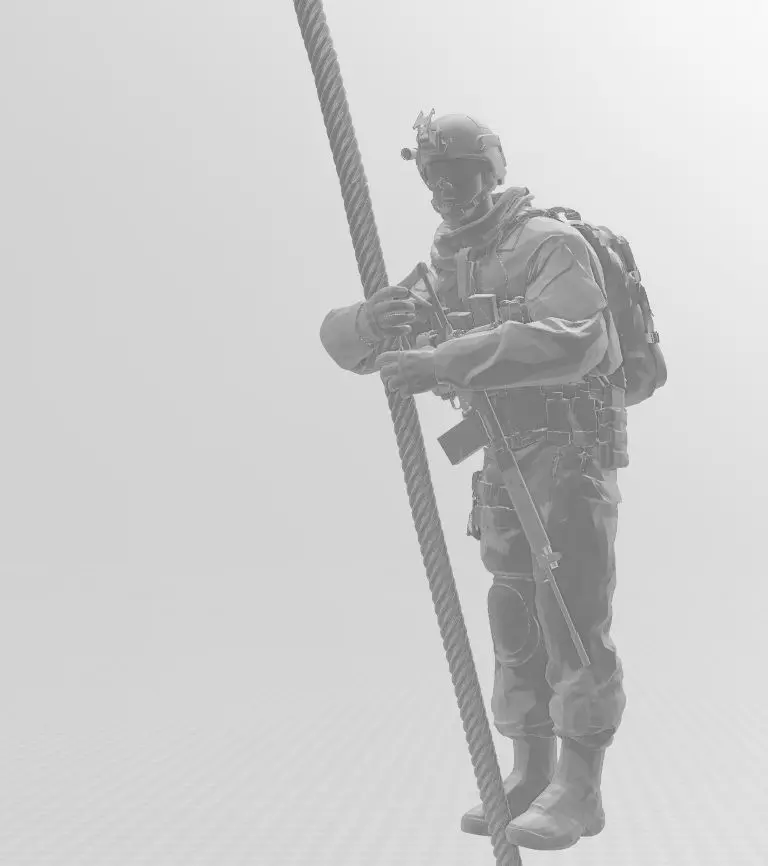 Assault soldier 3D print model_0