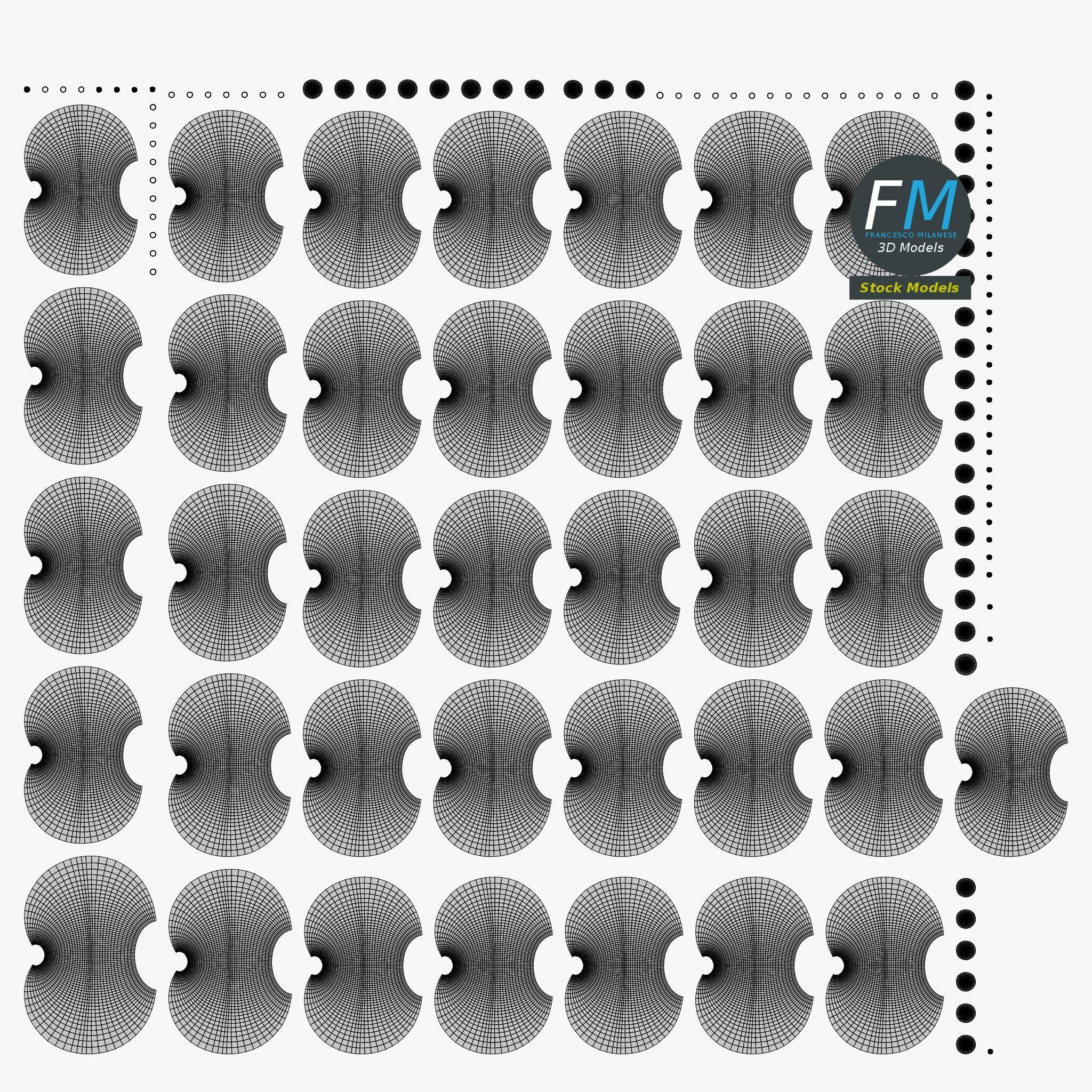 Lemons in a wooden crate 3D model_11