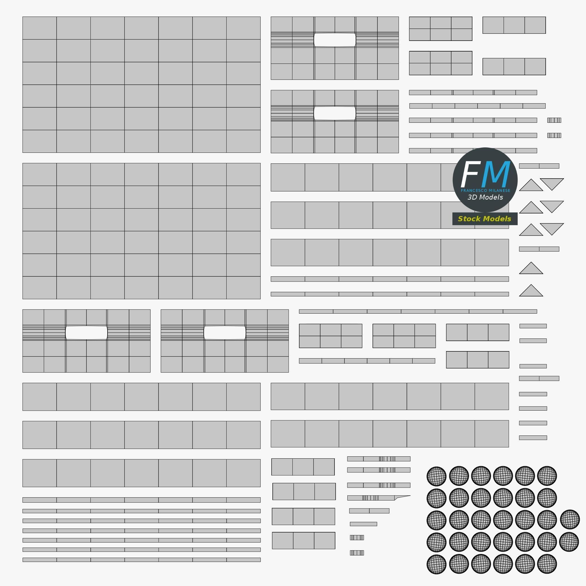 Lemons in a wooden crate 3D model_12