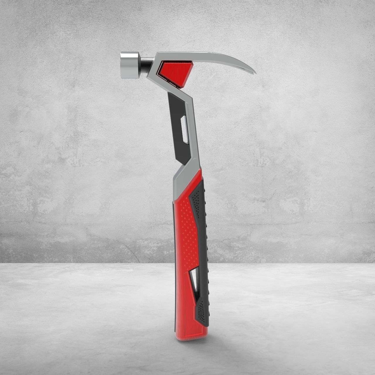 Steel Curved Claw Hammer 3D model_1