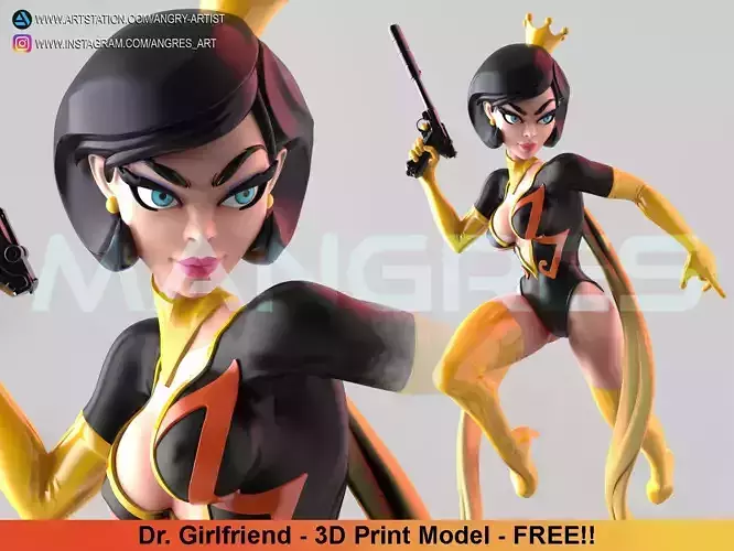Dr  Mrs The Monarch  - Dr Girlfriend -  3D Print model   FREE Free 3D print model