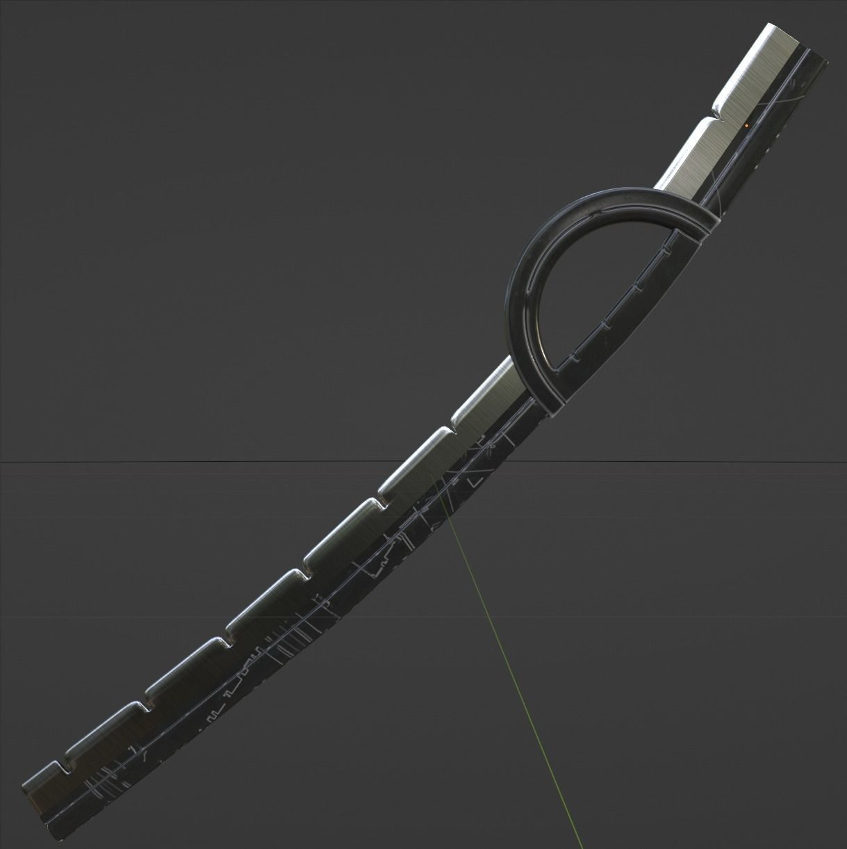 Stylized Steampunk Sword 3D model_5