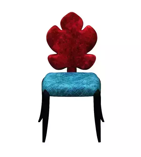 Armchair chair with leaf design