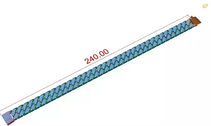 bracelet length of metal rod